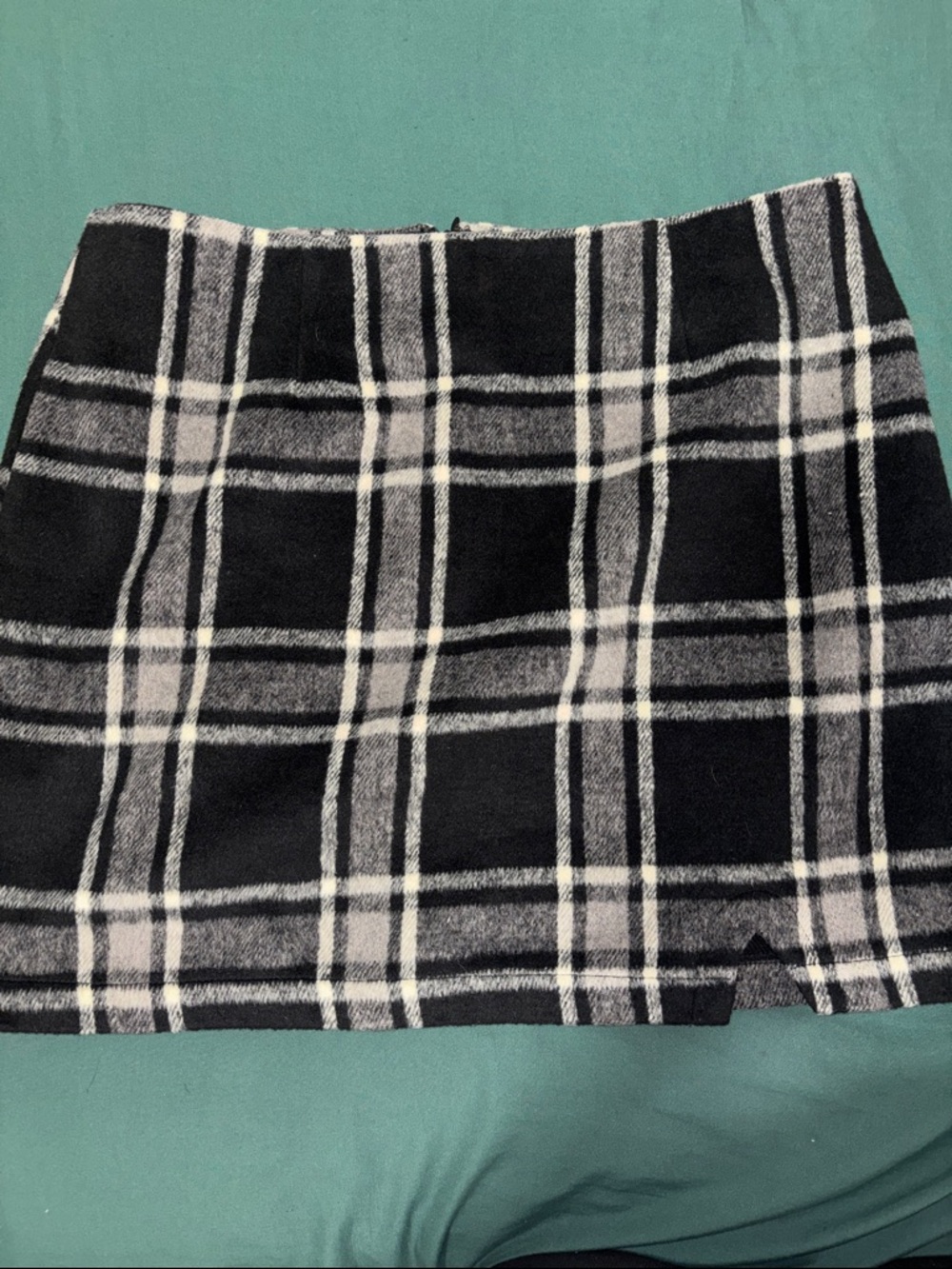 Lulu's Black and White Plaid Mini Skirt